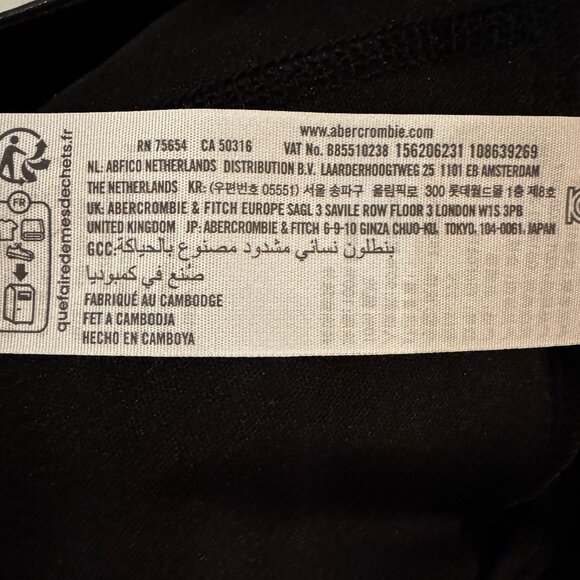 Abercrombie & FItch Faux Black Leather The '90s Straight Rise Jeans Sz 2β¦ - Picture 11 of 12